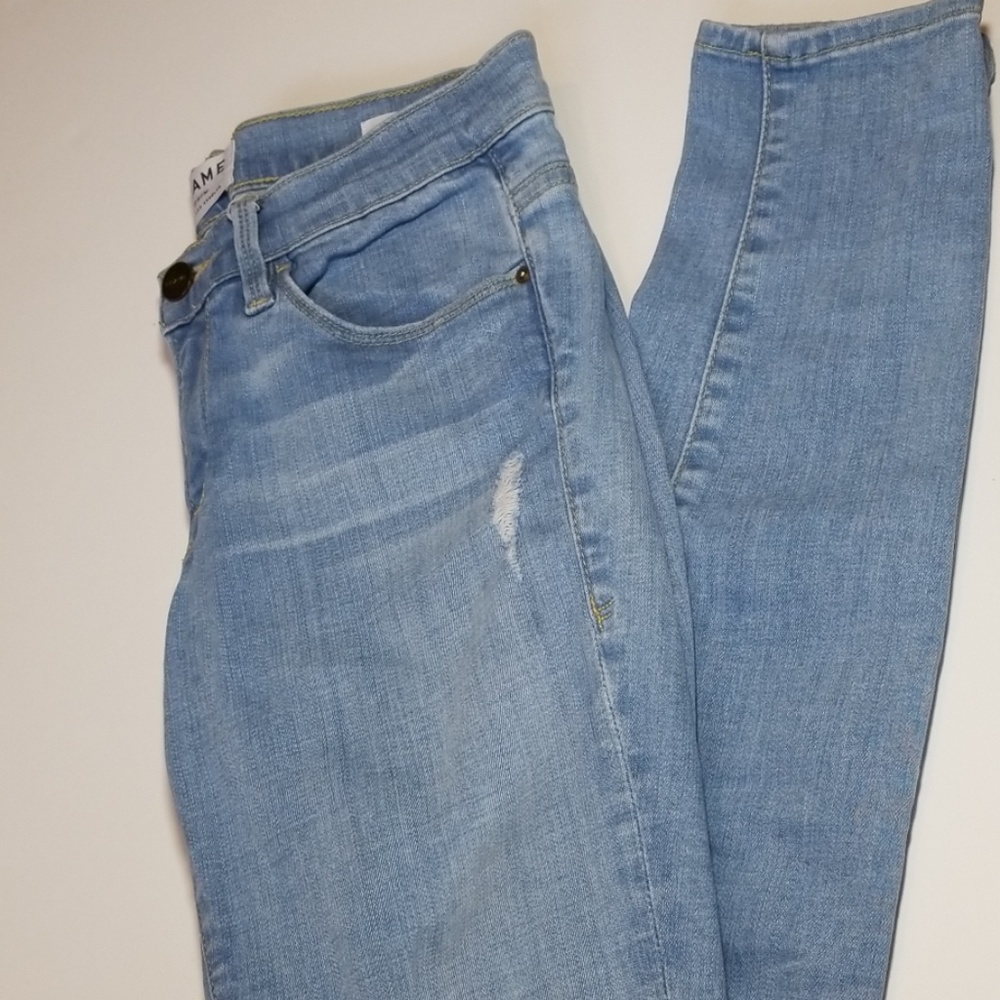 Frame Echo Park Women's Skinny Distressed Denim Jeans Size 26 - Picture 4 of 8